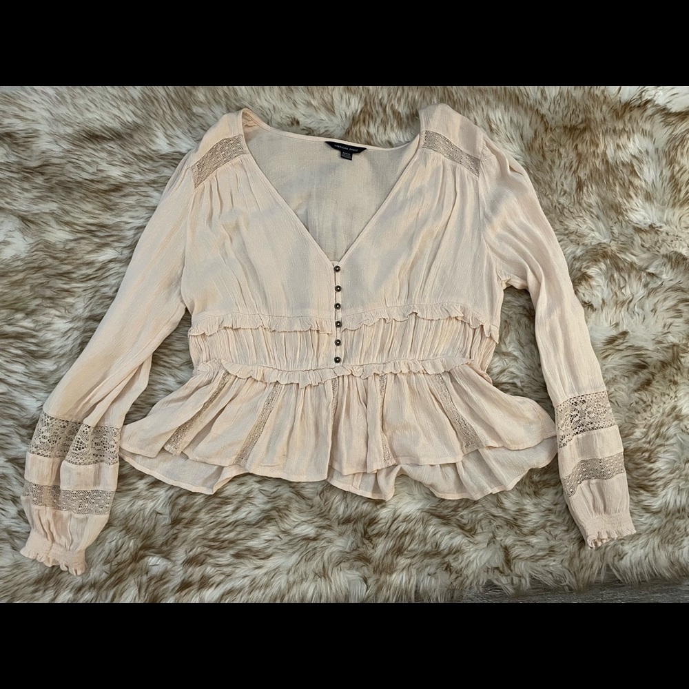 American eagle flowy shirt